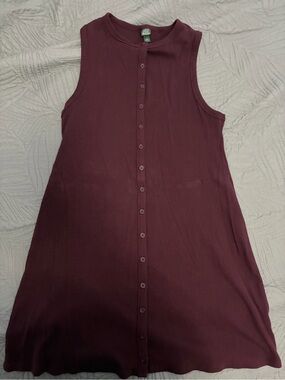 Maroon button up dress